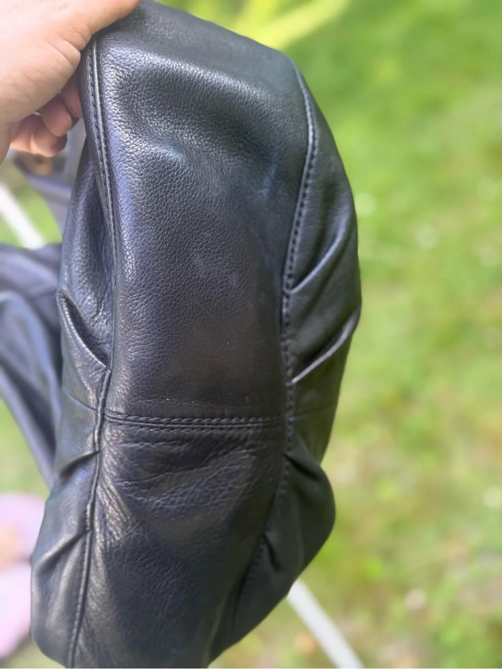 J.Crew Soft Black Leather Hobo Shoulder Bag